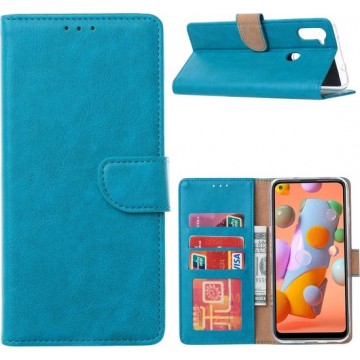Flip Cover Galaxy A11 Turquoise met Pasjeshouder