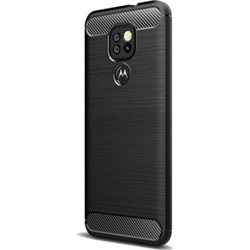 Motorola Moto G9 Play / Moto E7 Plus Geborsteld TPU Flexibel Zwart