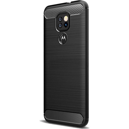 Motorola Moto G9 Play / Moto E7 Plus Geborsteld TPU Flexibel Zwart