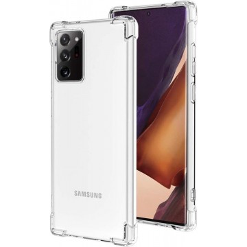 Samsung Note 20 Ultra Hoesje - Samsung Galaxy Note 20 Ultra Hoesje - Transparant Shock Proof Siliconen Case