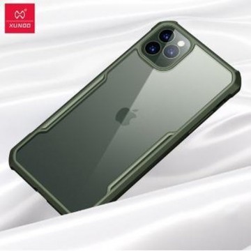 Shock case met gekleurde bumpers iPhone 11 - groen