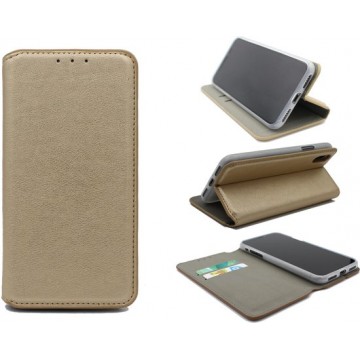 Huawei P30 Lite & P30 Lite (New Edition) Hoesje - Hoge Kwaliteit Slim Portemonnee Book Case - Goud