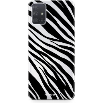 FOONCASE Samsung Galaxy A51 hoesje TPU Soft Case - Back Cover - Zebra print
