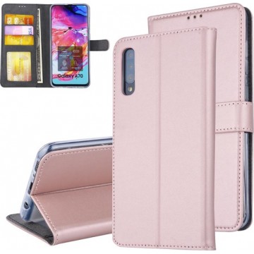 Pasjeshouder Rose Gold Book Case voor Samsung Galaxy A70 -Magneetsluiting (A705F)