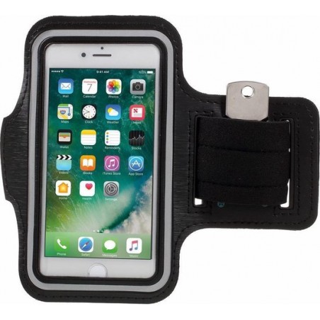 Gym Running Sport Adjustable Armband Hoesje iPhone 7 - Zwart