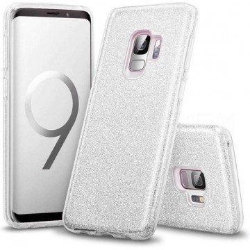 Samsung Galaxy S9 Backcover - Zilver - Glitter Bling Bling - TPU case