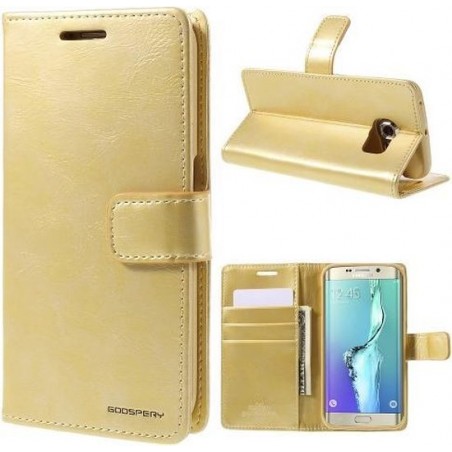 Mercury Blue Moon Wallet Case Samsung Galaxy S7 goud