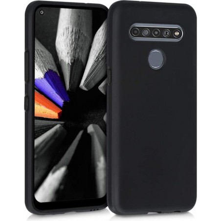 LG K61 Hoesje Zwart - Siliconen Back Cover