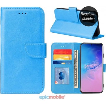 Samsung Galaxy A71 Hoesje - Book Case Wallet met Pasjeshouder - Blauw - Epicmobile