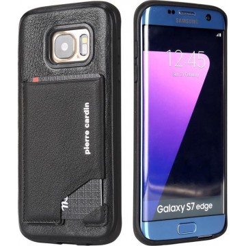Pierre Cardin Leren Backcover Hoesje Met Kaarthouder Samsung Galaxy S7 Edge - Zwart
