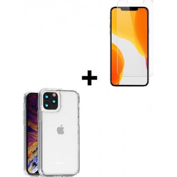iPhone 12 Pro Hoesje - iPhone 12 Pro Screenprotector - iPhone 12 Pro Hoesje Transparant Backcover Hard Case + Screenprotector