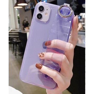 iPhone 11 multifunctioneel hoesje met handvat - paars