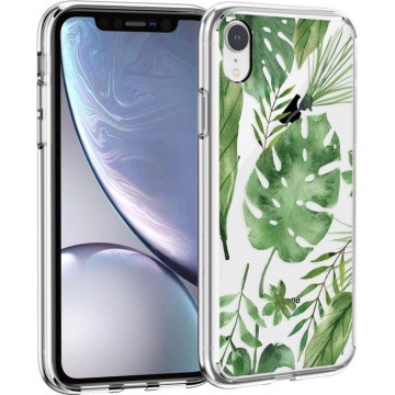 iMoshion Design voor de iPhone Xr hoesje - Bladeren - Groen