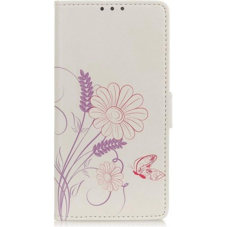 Motorola Moto G9 Play / Moto E7 Plus Portemonnee Hoesje Bloemen Print