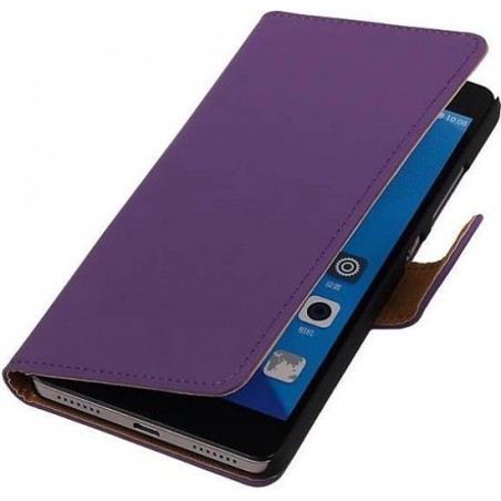 Bookstyle Wallet Case Hoesje voor Huawei Honor 7 Paars