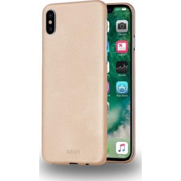 MH by Azuri metallic cover with soft touch coating - goud - voor iPhone X/Xs
