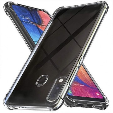 Samsung Galaxy A40 Hoesje Schokbestendig Transparant / doorzichtig met extra stevige hoeken