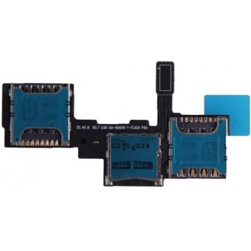 Simkaart en Geheugenkaart geschikt voor Samsung Galaxy Note 3 connector reparatie onderdeel