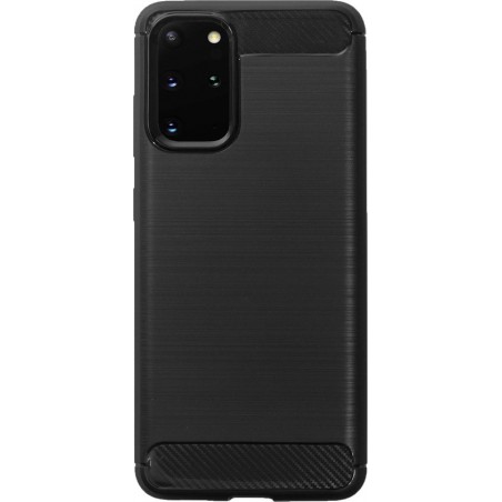 BMAX Carbon soft case hoesje voor Samsung Galaxy S20 Plus / Soft Cover - Zwart