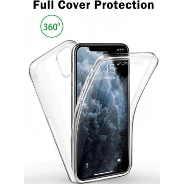 Apple iPhone 12 Pro Max Book Case | 360 Graden Bescherming | Voor- en Achterkant | Siliconen Hoesje | Transparant