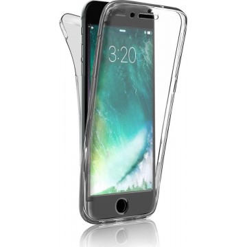 iPhone 7 Plus / 8 Plus Hoesje + Screenprotector - 2 in 1 Siliconen TPU Case Transparant - iCall