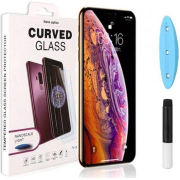DrPhone Liquid Glass iPhone 11 3D Curved Edge 9H – UV Full Glue Screenprotector