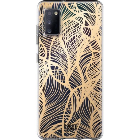 HappyCase Samsung Galaxy A41 Flexibel TPU Hoesje Golden Leaves print