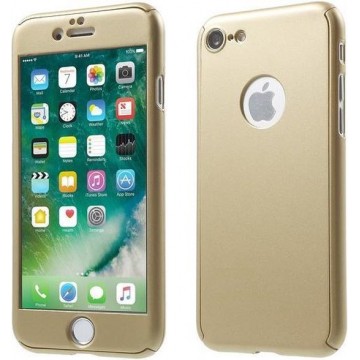 iPhone SE (2020) / 7 / 8 hoesje armor case 360 met tempered glass - goud