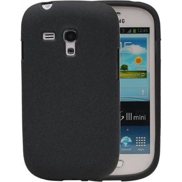 Zwart Zand TPU back case cover hoesje voor Samsung Galaxy S3 mini I8190