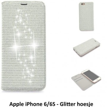 Apple iPhone 6/6S Pasjeshouder Zilver Booktype hoesje - Magneetsluiting