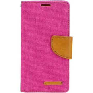 Canvas Book case - voor de Samsung Galaxy A50 - roze