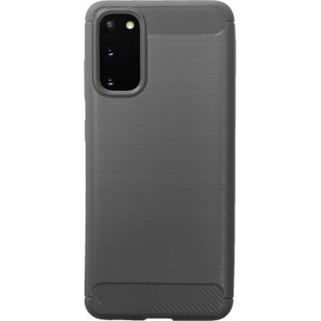 BMAX Carbon soft case hoesje voor Samsung Galaxy S20 / Soft Cover - Grijs