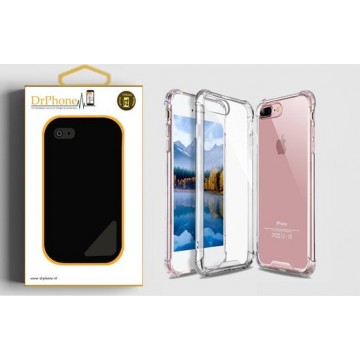 DrPhone iPhone 7/ 8 TPU Hoesje - Siliconen Shock Bumper Case -Backcover met Verstevigde randen voor extra bescherming