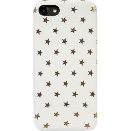 ADEL Siliconen Back Cover Softcase Hoesje voor iPhone 8 Plus/ 7 Plus - Bling Bling Sterren Wit