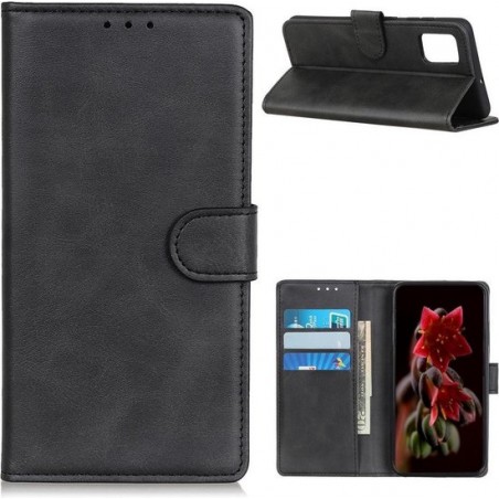 Motorola Moto G9 Plus Hoesje - Luxe Book Case - Zwart