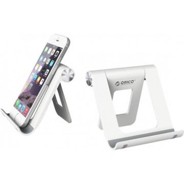 Orico Smartphone en tablet standaard voor op bureau - 360 graden draaibaar - wit