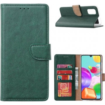 Samsung Galaxy A42 book case - cover - portemonnee hoesje - Samsung Galaxy A42 hoesje wallet hoes - GROEN - EPICMOBILE