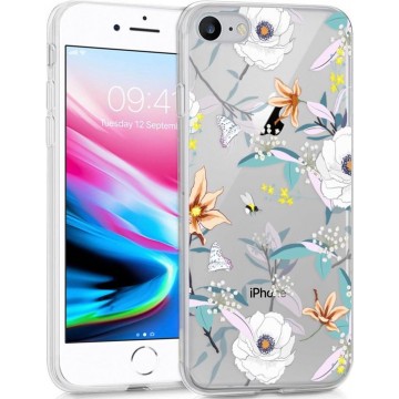 iMoshion Design voor de iPhone SE (2020) / 8 / 7 / 6s hoesje - Bloem - Wit