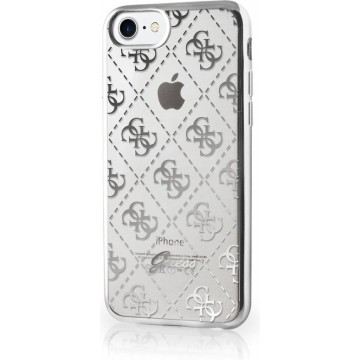 Guess TPU Transparant case 4G - zilver - voor iPhone 7/8