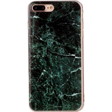 Mobigear Marmer Softcase Hoesje Donker Groen iPhone 7 Plus / 8 Plus