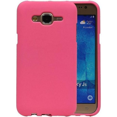 Sand Look TPU Hoesje voor Galaxy J5 J500F Roze