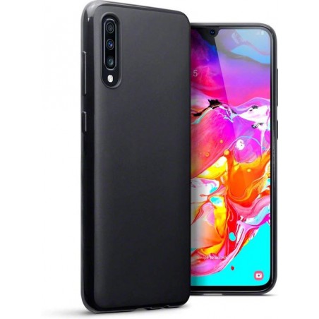 Samsung Galaxy A70 hoesje, gel case, mat zwart - Telefoonhoesje geschikt voor: Samsung Galaxy A70