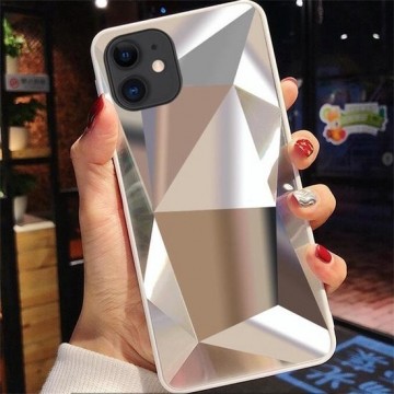 Voor iPhone 11 schokbestendige Diamond Texture TPU Jelly beschermhoes (zilver)