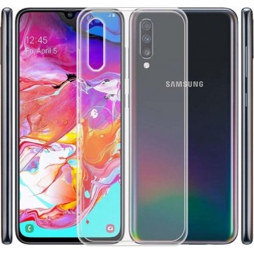 Samsung Galaxy A70 Hoesje Clear TPU Case - Transparant - van Bixb