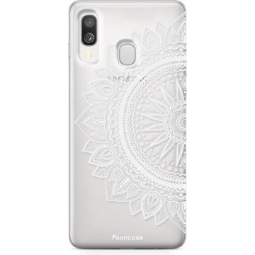 FOONCASE Samsung Galaxy A40 hoesje TPU Soft Case - Back Cover - Mandala / Ibiza