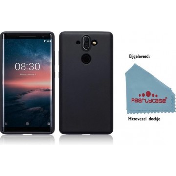 Pearlycase® Zwart TPU Siliconen Case Hoesje voor Nokia 8 Sirocco