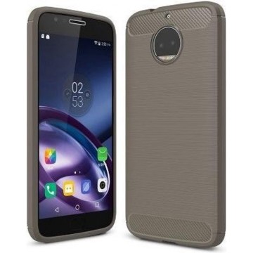 Geborstelde TPU Cover - Motorola Moto G5s Plus - Grijs