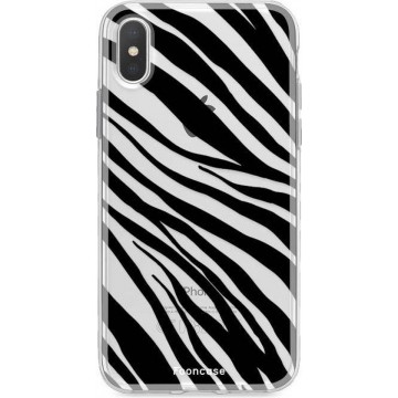 FOONCASE iPhone XS Max hoesje TPU Soft Case - Back Cover - Zebra print