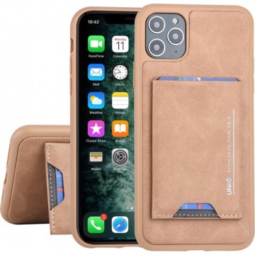 UNIQ Accessory iPhone 11 Pro Max Hard Case Backcover met pasjeshouder - Bruin