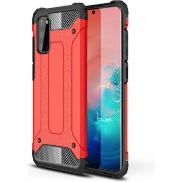 Samsung Galaxy S20 - Sterke Armor-Case Cover Hoes Skin  - Rood